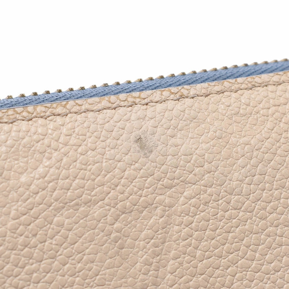 LOUIS VUITTON Monogram Empreinte Zippy Wallet Cream Blue Jean Leather Long main image 5